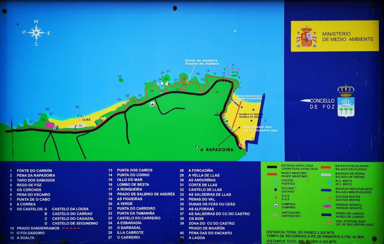 Duplex Tres Dormitorios Playa A Rapadoira Foz Luaran gambar